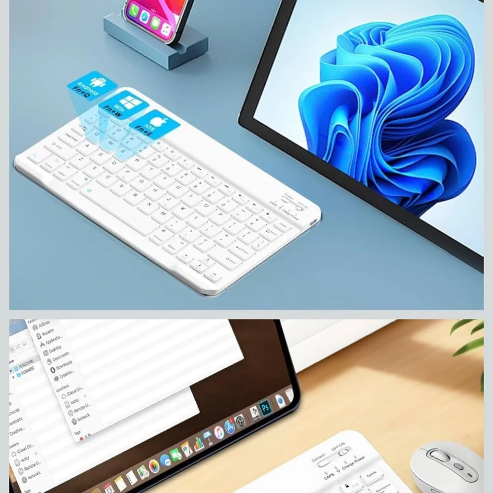 White Bluetooth Keyboard